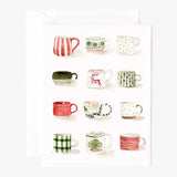Christmas Mugs Notecard: Set of 8