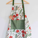 Poinsettias & Pines Apron