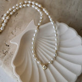Pearl Beaded Star Medallion Necklace
