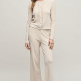 CozyChic Ultra Lite® Pointelle Rib Ruffle Front Cardigan