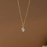 Penelope Round Bezel Necklace