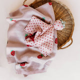 Strawberry - Organic Cotton Baby Blanket