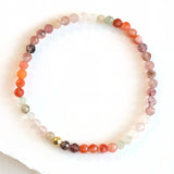 Strawberry Quartz Petal Bracelet: Medium/Standard