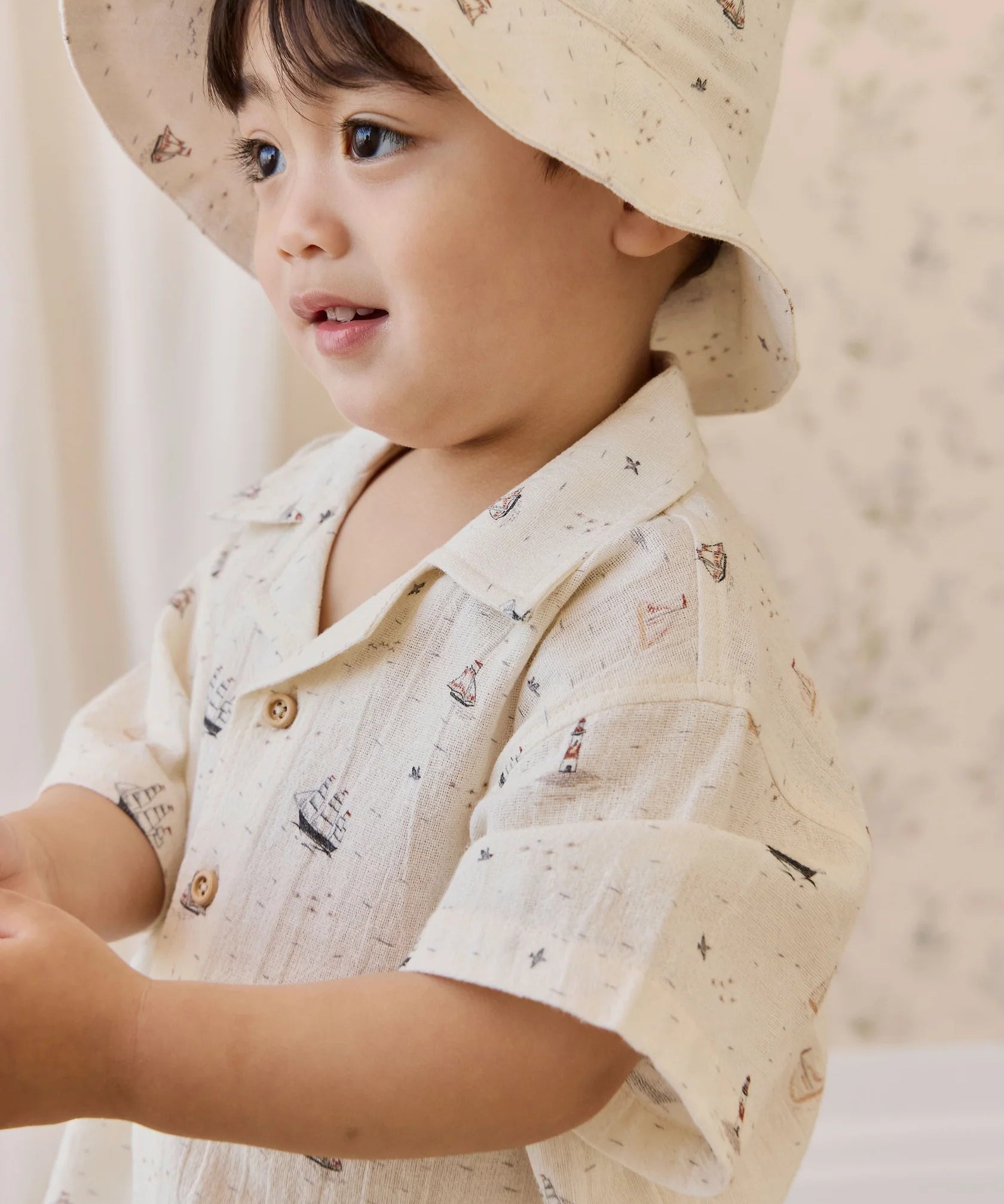 Organic Cotton Silas Shirt-Sailing Day