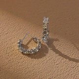 Silver Stella CZ Eternity Hoops