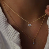 Shay Bezel Necklace : Gold