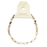Mini Stone with Chain Stacking Bracelet