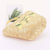 Faux Straw Lemon Tote