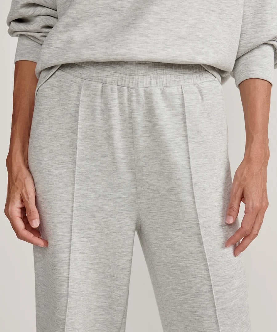 The Wide Leg Pant 28" | Light Grey Marl