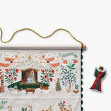 Nativity Embroidered Hanging Advent Calendar